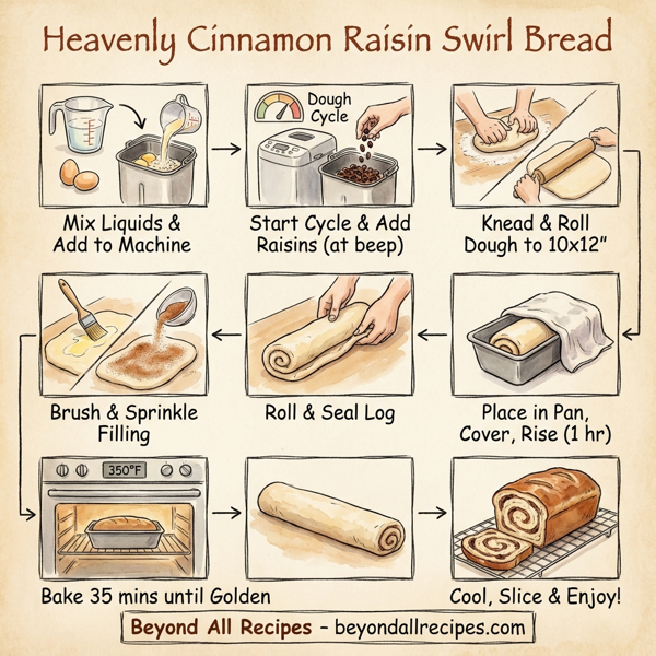 Heavenly Cinnamon Raisin Swirl Bread instructions