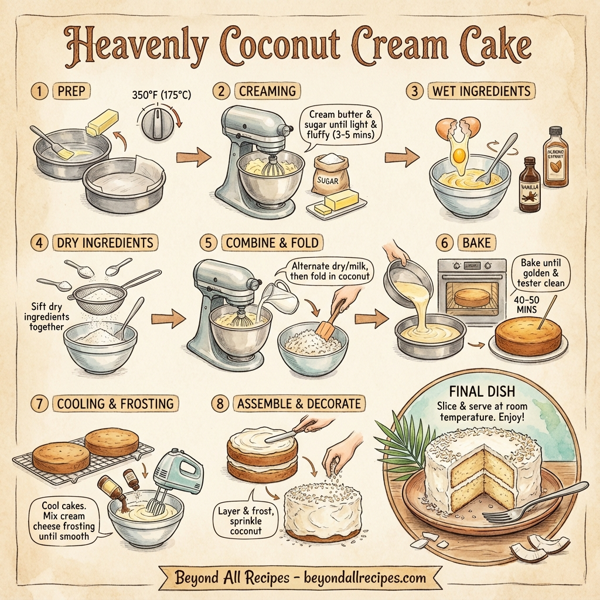 Heavenly Coconut Cream Cake instructions