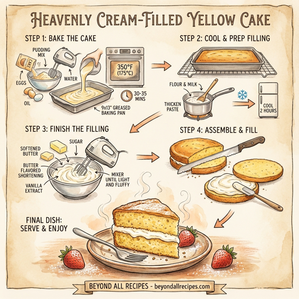 Heavenly Cream-Filled Yellow Cake instructions