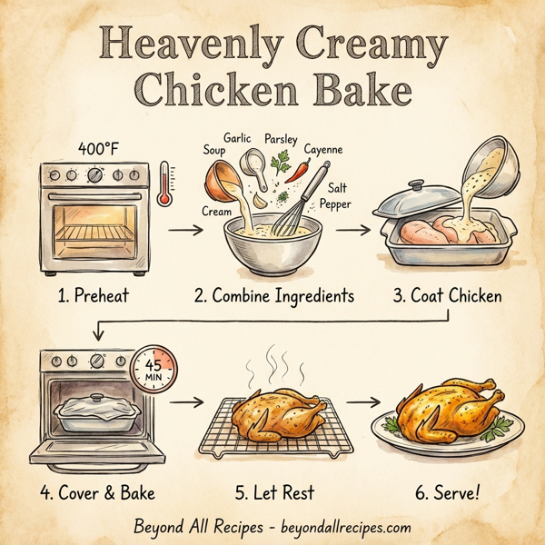 Heavenly Creamy Chicken Bake instructions