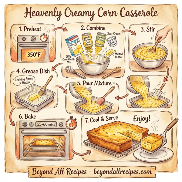 Heavenly Creamy Corn Casserole instructions