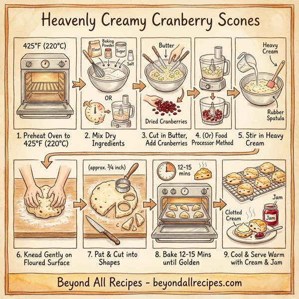 Heavenly Creamy Cranberry Scones instructions
