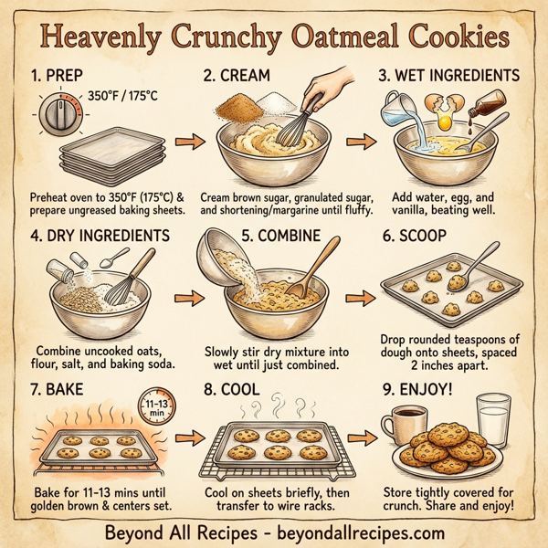 Heavenly Crunchy Oatmeal Cookies instructions