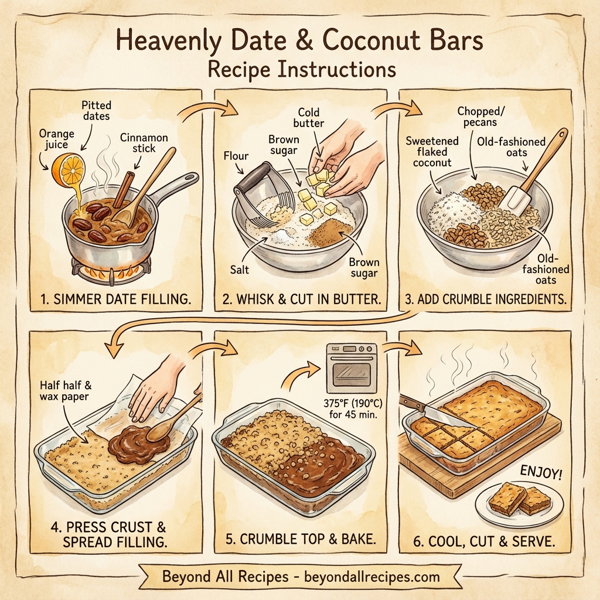 Heavenly Date & Coconut Bars instructions