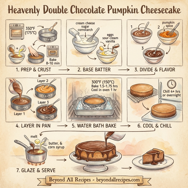 Heavenly Double Chocolate Pumpkin Cheesecake instructions