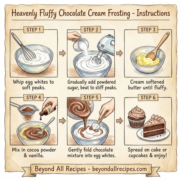 Heavenly Fluffy Chocolate Cream Frosting instructions