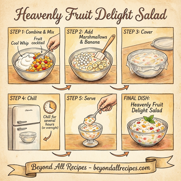 Heavenly Fruit Delight Salad instructions