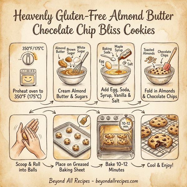 Heavenly Gluten-Free Almond Butter Chocolate Chip Bliss Cookies instructions