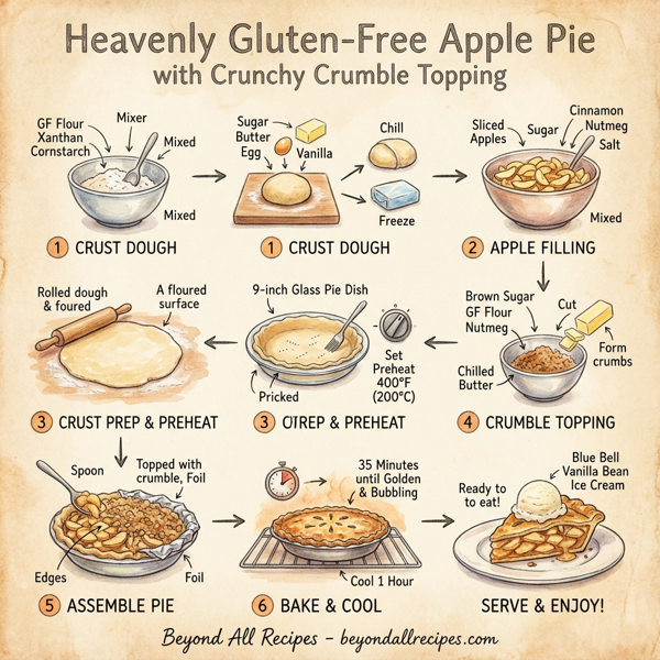 Heavenly Gluten-Free Apple Pie with Crunchy Crumble Topping instructions