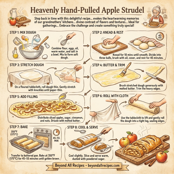 Heavenly Hand-Pulled Apple Strudel instructions