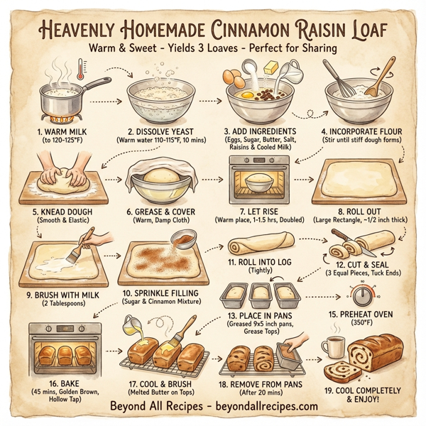 Heavenly Homemade Cinnamon Raisin Loaf instructions