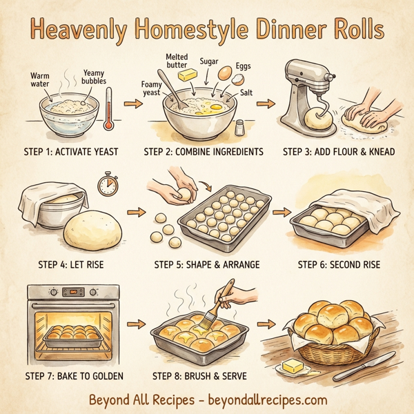 Heavenly Homestyle Dinner Rolls instructions