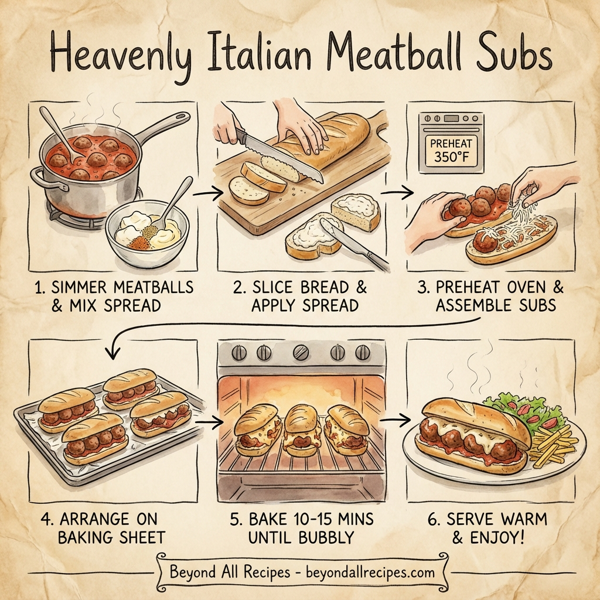 Heavenly Italian Meatball Subs instructions