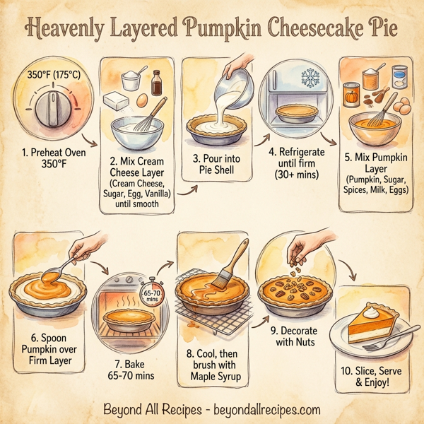 Heavenly Layered Pumpkin Cheesecake Pie instructions