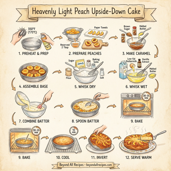 Heavenly Light Peach Upside-Down Cake instructions