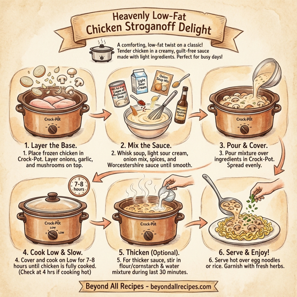 Heavenly Low-Fat Chicken Stroganoff Delight instructions