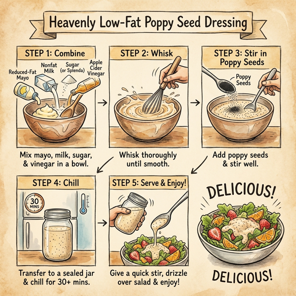 Heavenly Low-Fat Poppy Seed Dressing instructions