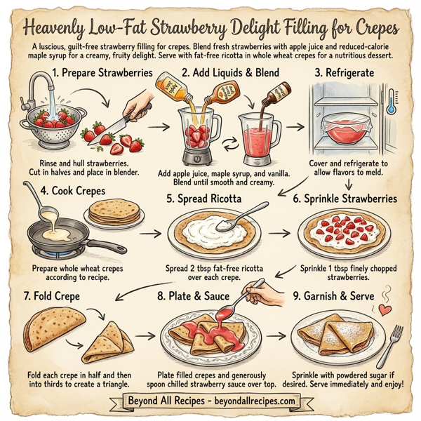 Heavenly Low-Fat Strawberry Delight Filling for Crepes instructions