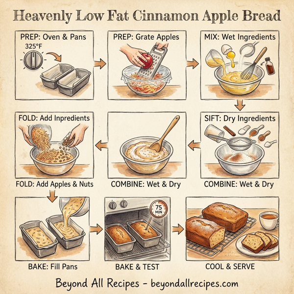 Heavenly Low Fat Cinnamon Apple Bread instructions