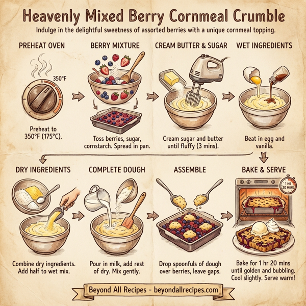 Heavenly Mixed Berry Cornmeal Crumble instructions