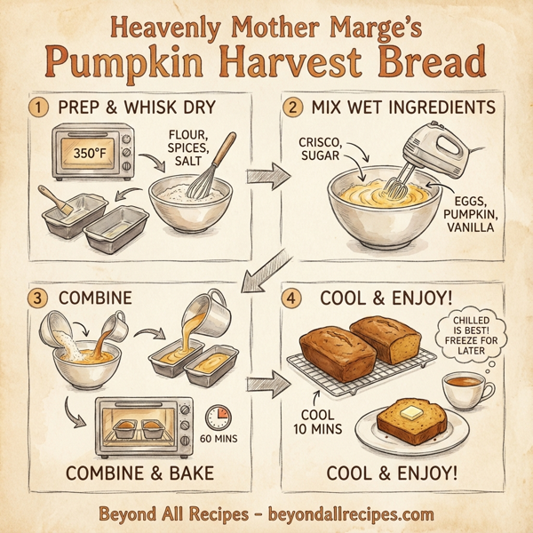 Heavenly Mother Marge's Pumpkin Harvest Bread instructions