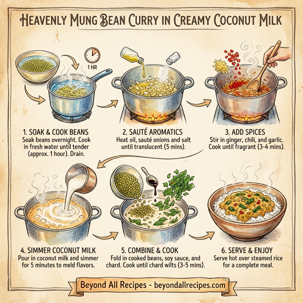 Heavenly Mung Bean Curry in Creamy Coconut Milk instructions