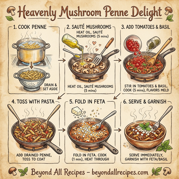 Heavenly Mushroom Penne Delight instructions