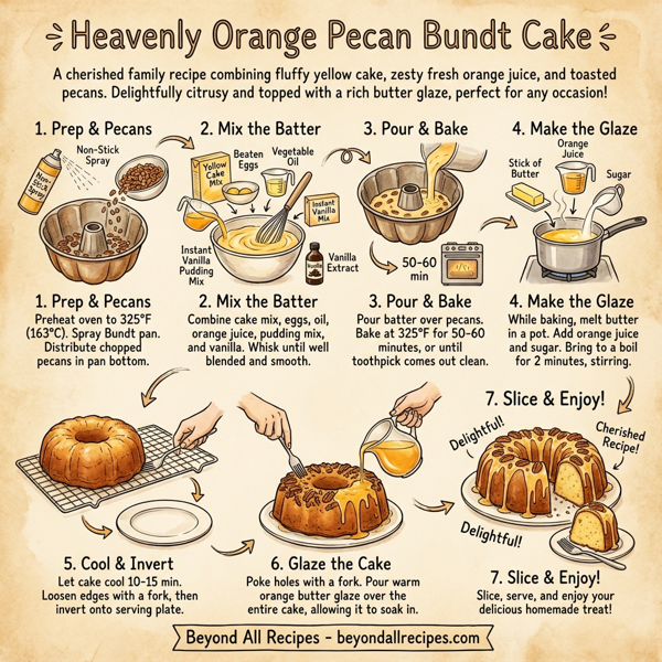 Heavenly Orange Pecan Bundt Cake instructions