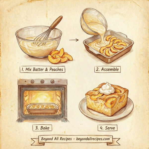 Heavenly Peach Bliss Pudding Cake (Gluten-Free) instructions