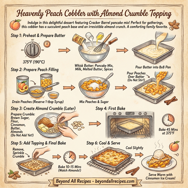 Heavenly Peach Cobbler with Almond Crumble Topping instructions