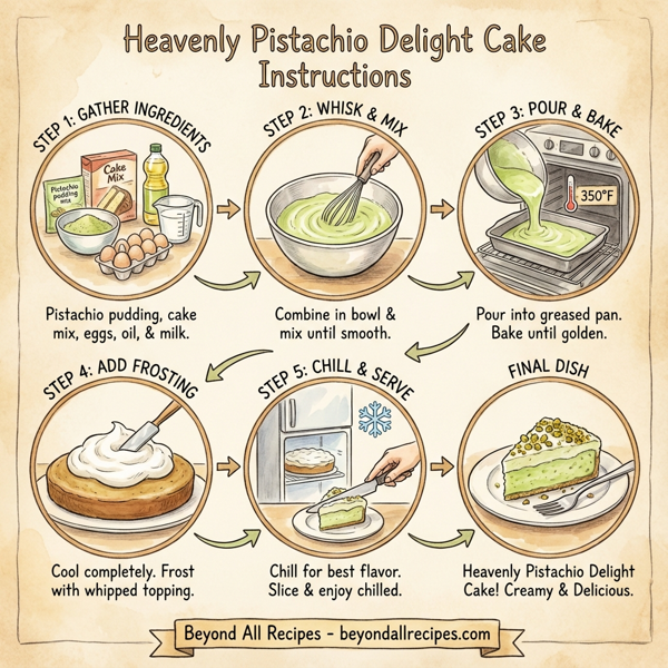 Heavenly Pistachio Delight Cake instructions