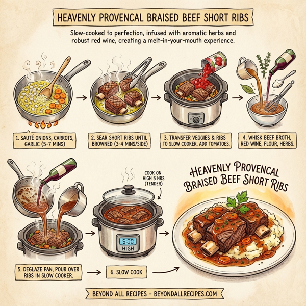 Heavenly Provencal Braised Beef Short Ribs instructions