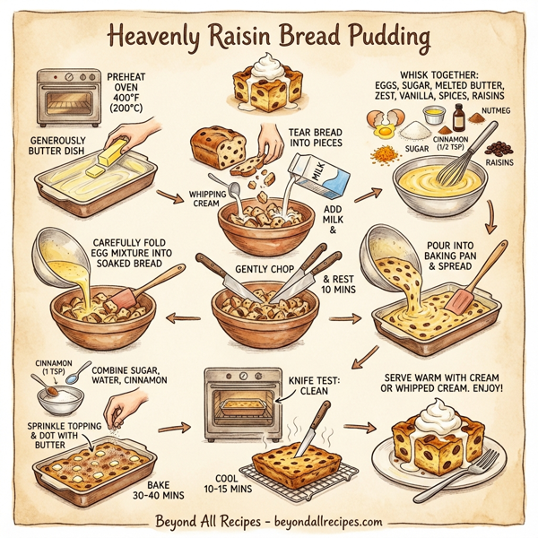 Heavenly Raisin Bread Pudding instructions