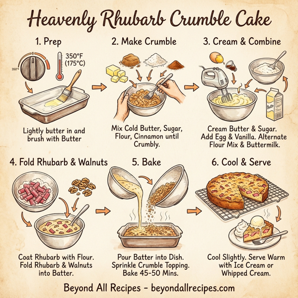 Heavenly Rhubarb Crumble Cake instructions