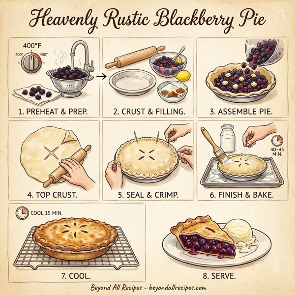 Heavenly Rustic Blackberry Pie instructions