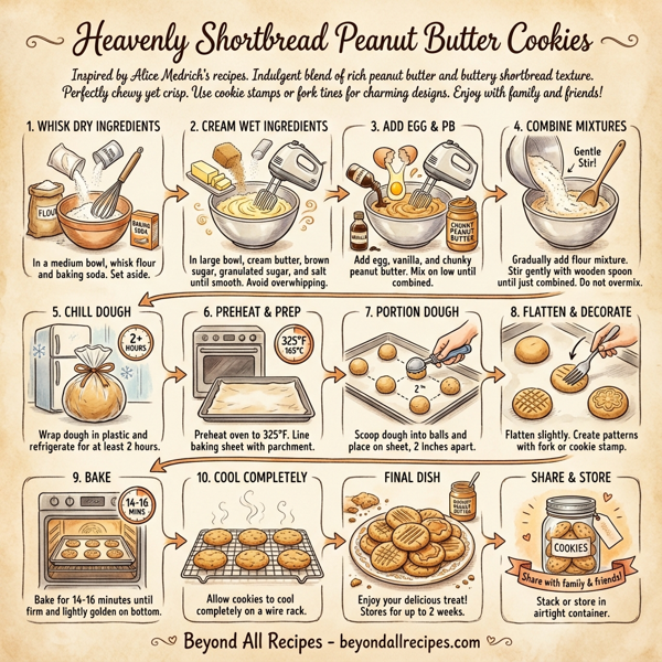 Heavenly Shortbread Peanut Butter Cookies instructions