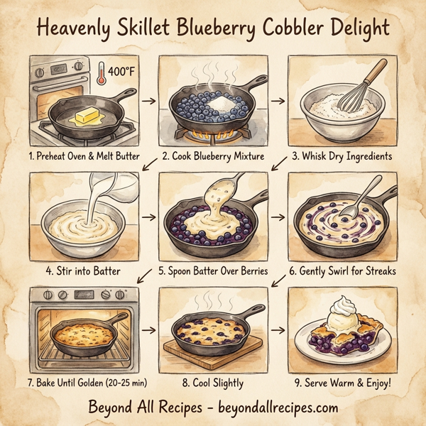 Heavenly Skillet Blueberry Cobbler Delight instructions