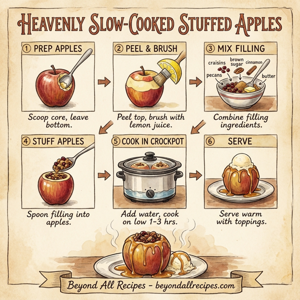 Heavenly Slow-Cooked Stuffed Apples instructions