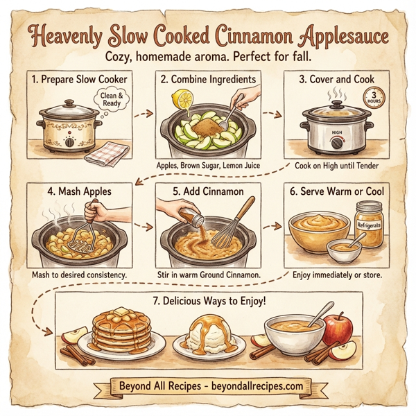 Heavenly Slow Cooked Cinnamon Applesauce instructions