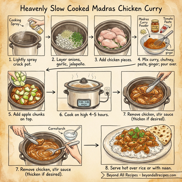 Heavenly Slow Cooked Madras Chicken Curry instructions