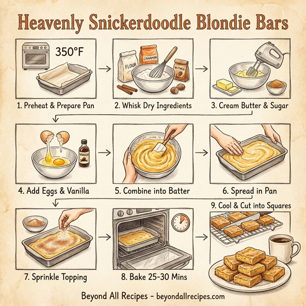 Heavenly Snickerdoodle Blondie Bars instructions