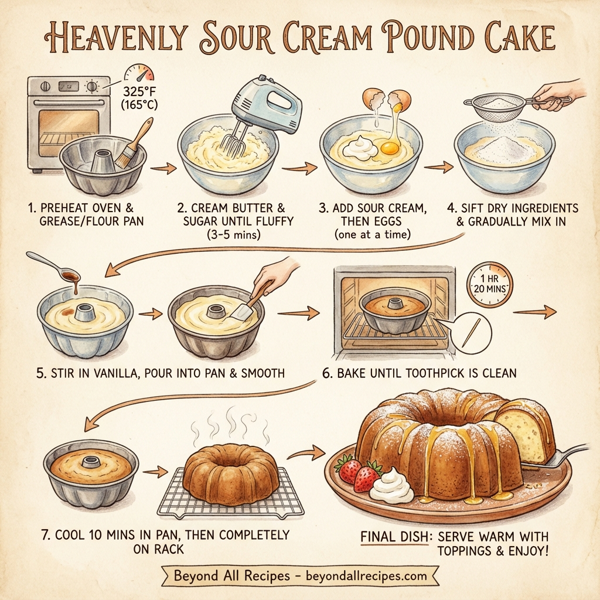 Heavenly Sour Cream Pound Cake instructions