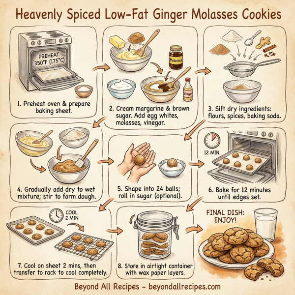 Heavenly Spiced Low-Fat Ginger Molasses Cookies instructions