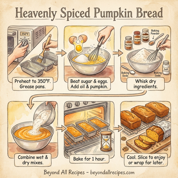 Heavenly Spiced Pumpkin Bread instructions