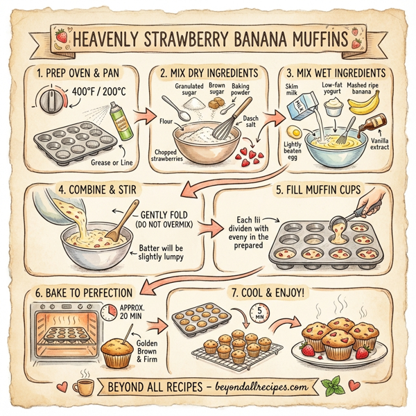 Heavenly Strawberry Banana Muffins instructions