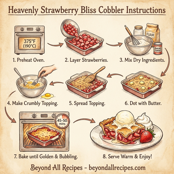 Heavenly Strawberry Bliss Cobbler instructions