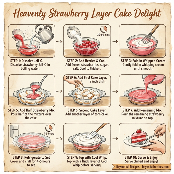 Heavenly Strawberry Layer Cake Delight instructions