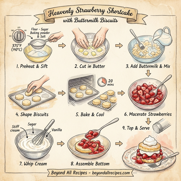 Heavenly Strawberry Shortcake with Buttermilk Biscuits instructions