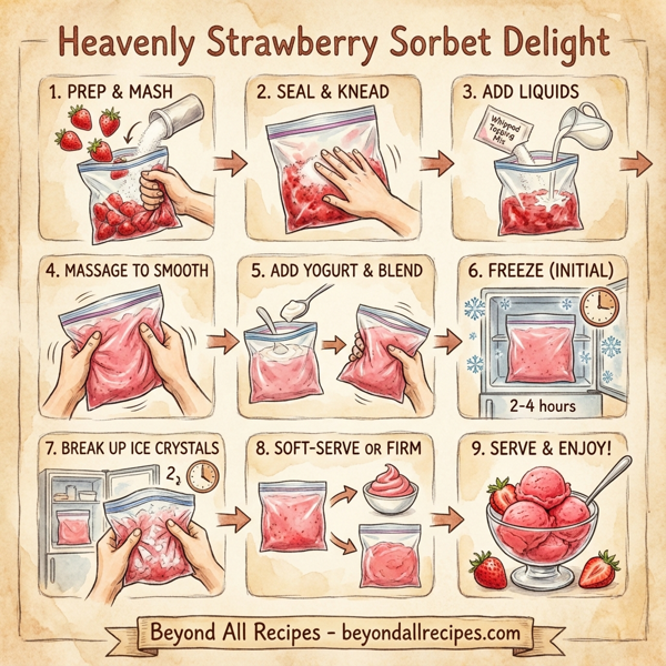 Heavenly Strawberry Sorbet Delight instructions