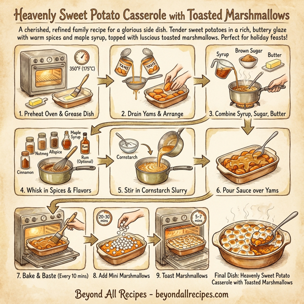 Heavenly Sweet Potato Casserole with Toasted Marshmallows instructions